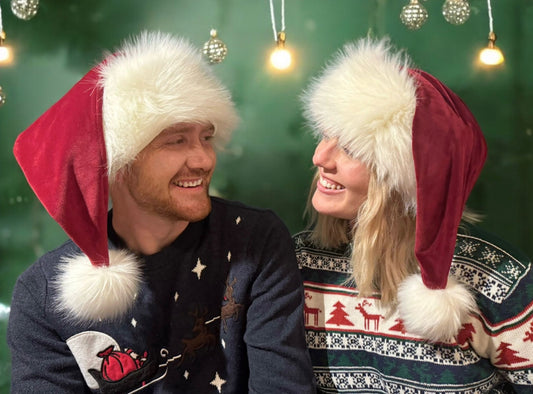 Luxury Velour Santa Hat