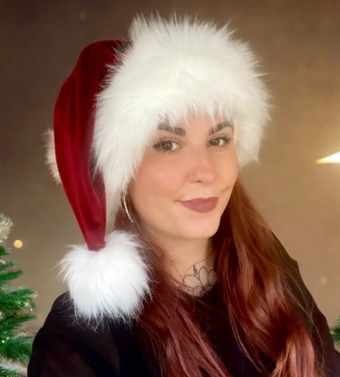 Luxury Velour Santa Hat
